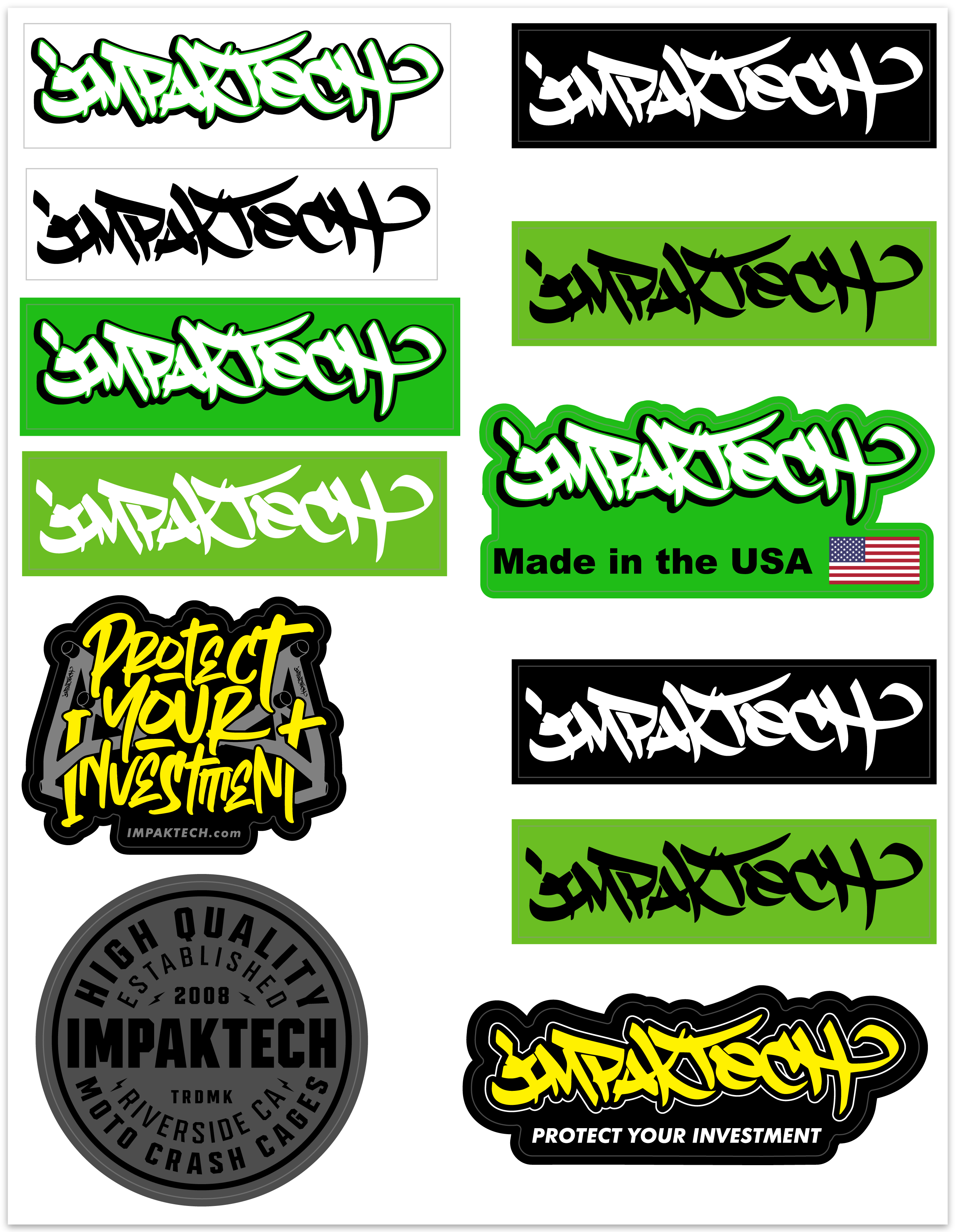 Impaktech Sticker Sheet 8.5 X 11"