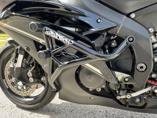 Black R6 With Crash Rails Crash Cage Yamaha R6 | 2006-2023